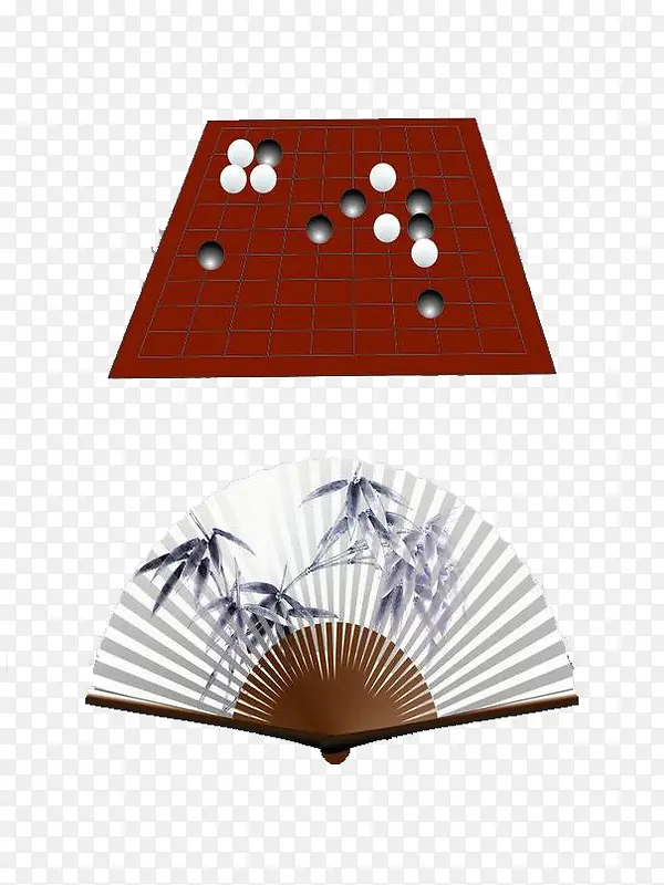 围棋中国风扇子