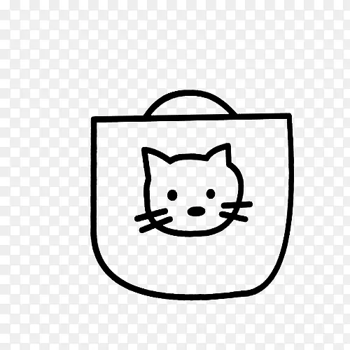 猫咪图案手领包简笔画