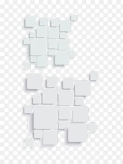 白色立体方块矢量图