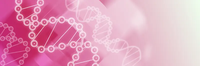彩色DNA分子banner背景