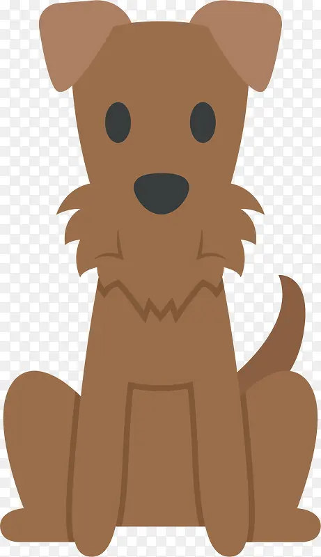 棕色狗狗矢量图