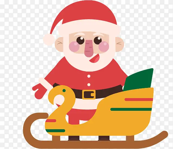 圣诞老人与雪橇