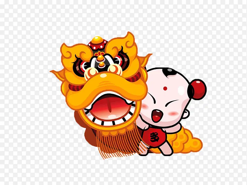 舞狮的小孩