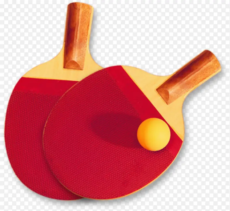 红色乒乓球
