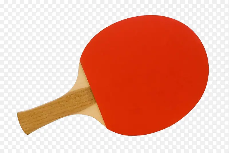 红色面的乒乓球拍