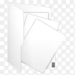 白色文件夹白纸图标设计