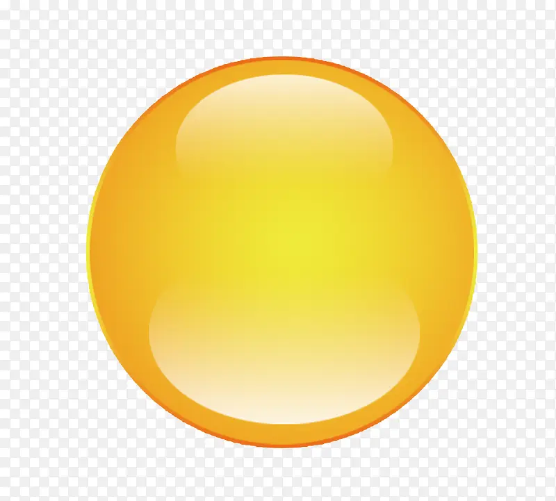 黄色立体圆形水滴