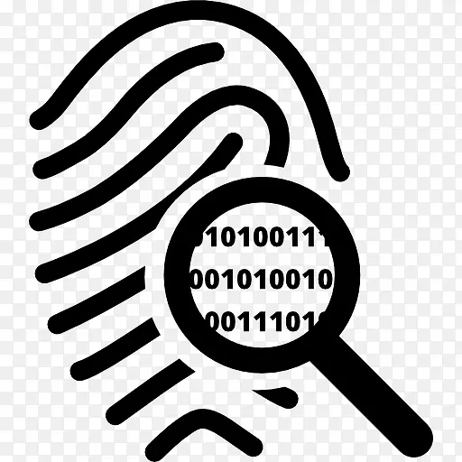 指纹搜索符号的秘密服务的调查图标