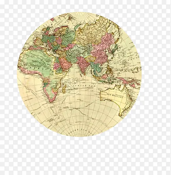 圆块世界地图贴纸