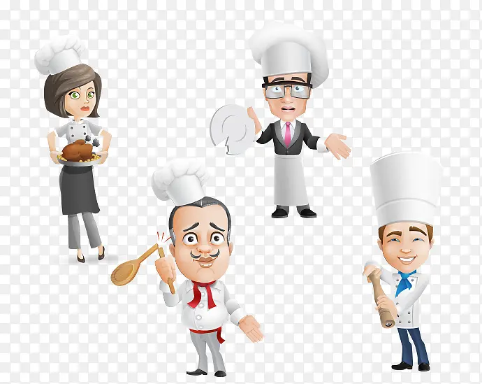 厨师卡通形象图