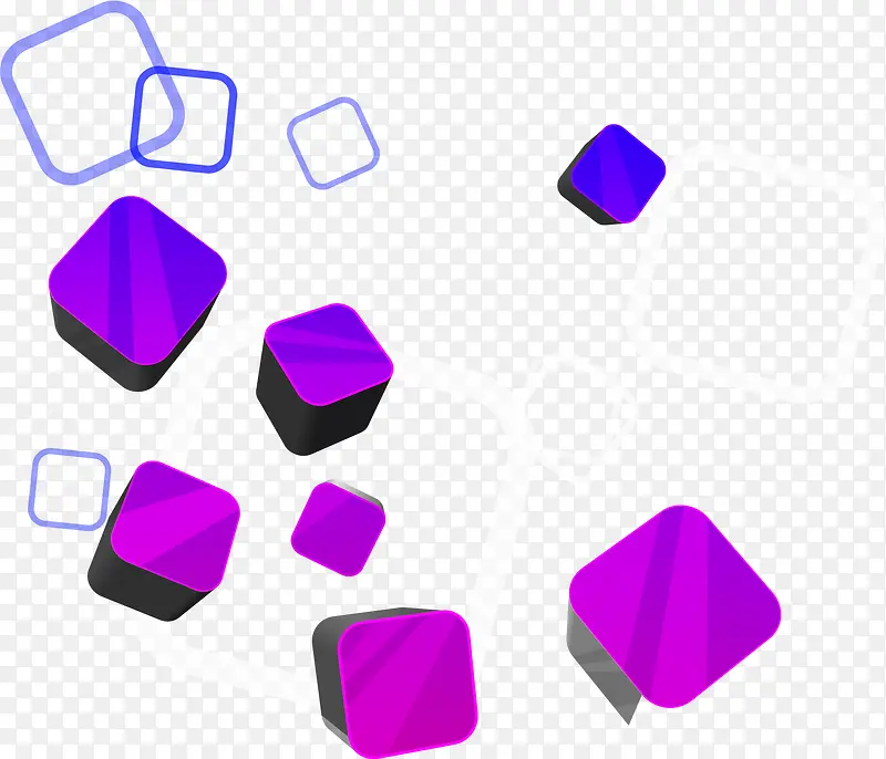 紫色漂浮方块