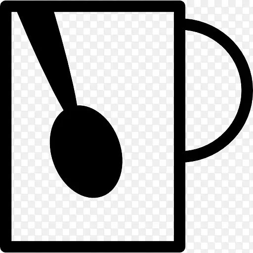 咖啡杯和勺子的设计图标