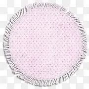 粉色圆形地毯