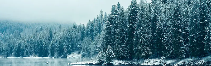 冬天雪景banner创意设计