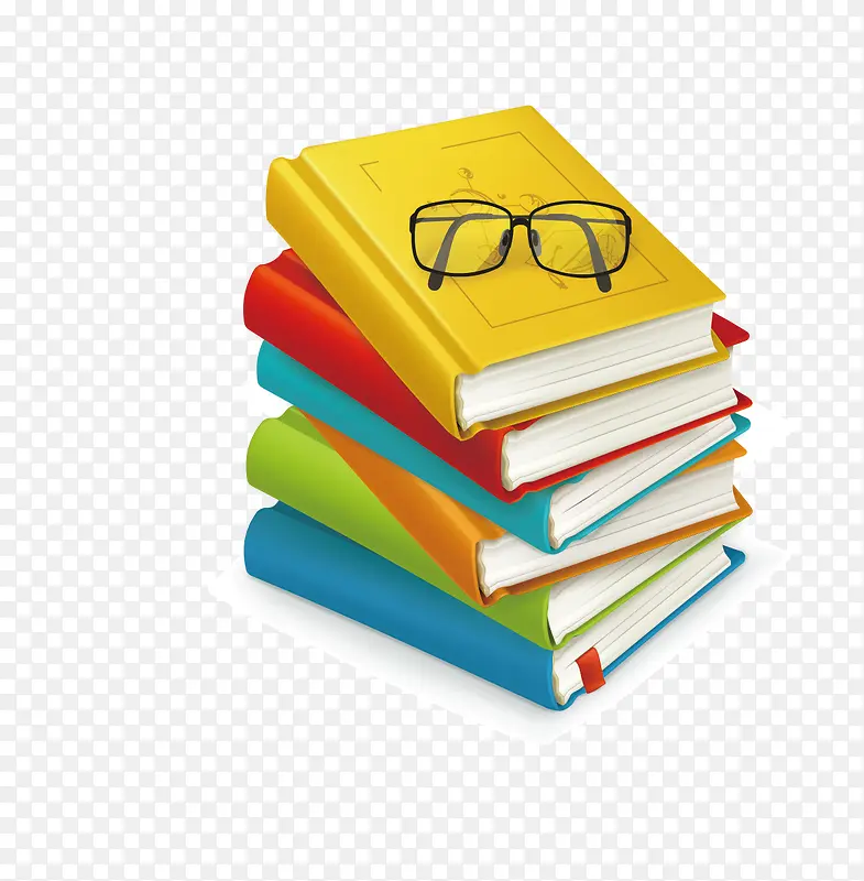 学霸看的各种书籍和眼镜