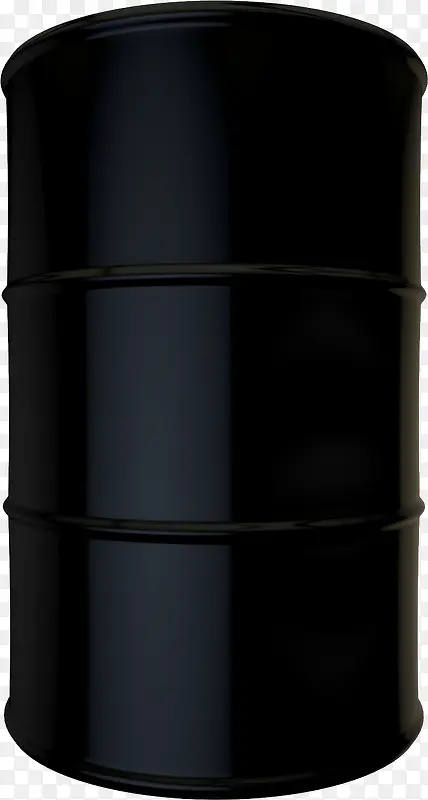 黑色的圆柱油罐