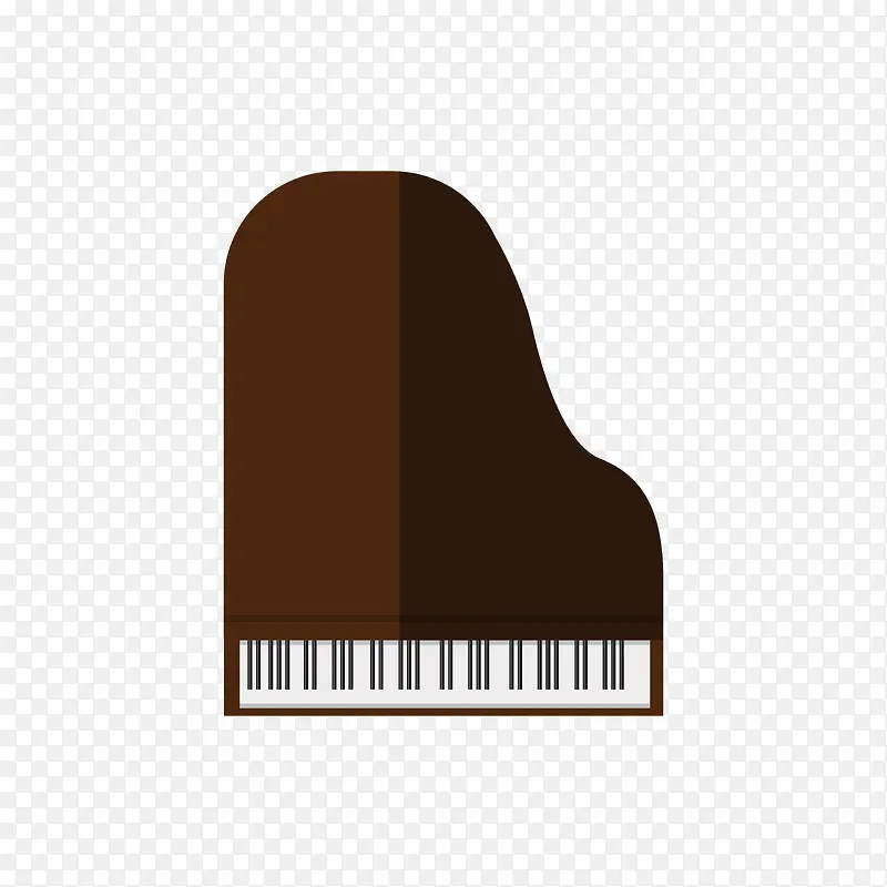 矢量扁平钢琴