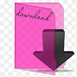 粉红透明文件夹图标download