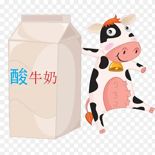 酸牛奶盒子手绘