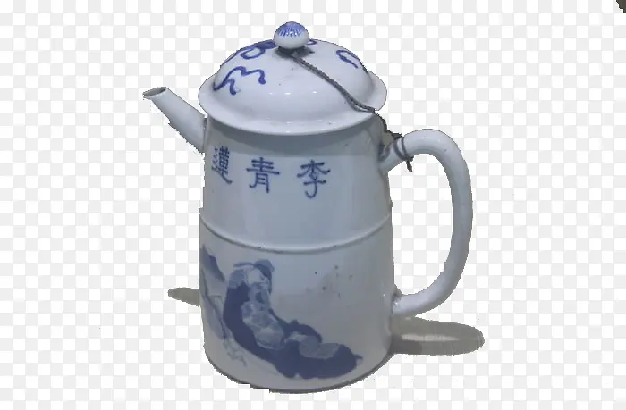 清代青花茶壶