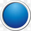 蓝色圆形按钮图标