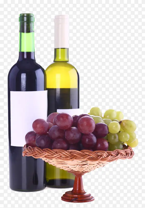 葡萄美酒和酒瓶
