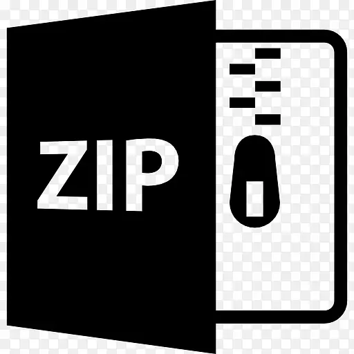 ZIP压缩文件格式的接口符号图标