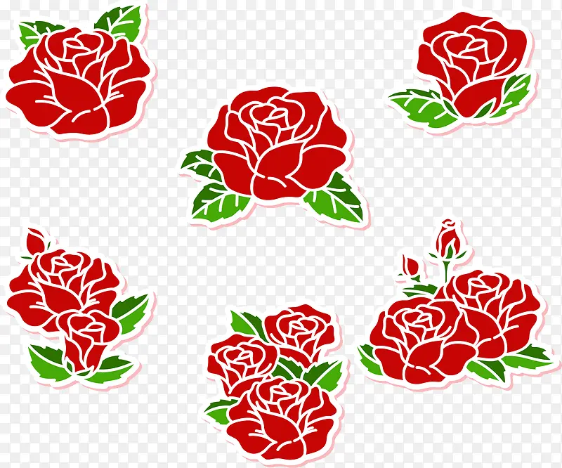 红色浮雕玫瑰花