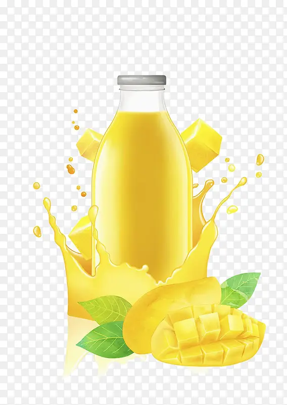 芒果汁插画