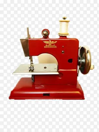 红色老式裁缝机