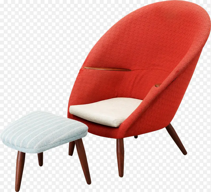 红色布艺圈椅