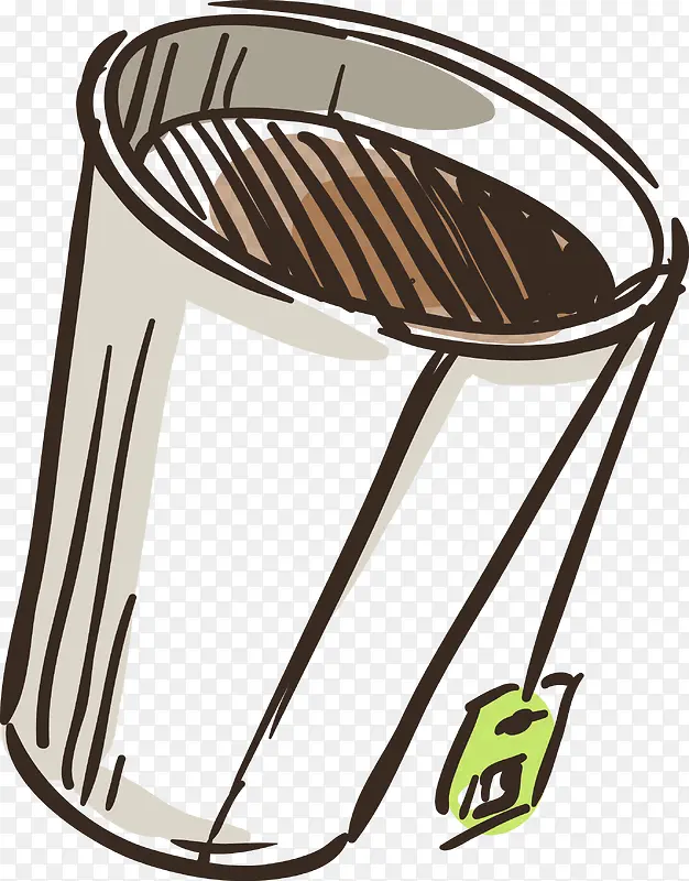卡通矢量奶茶饮品图