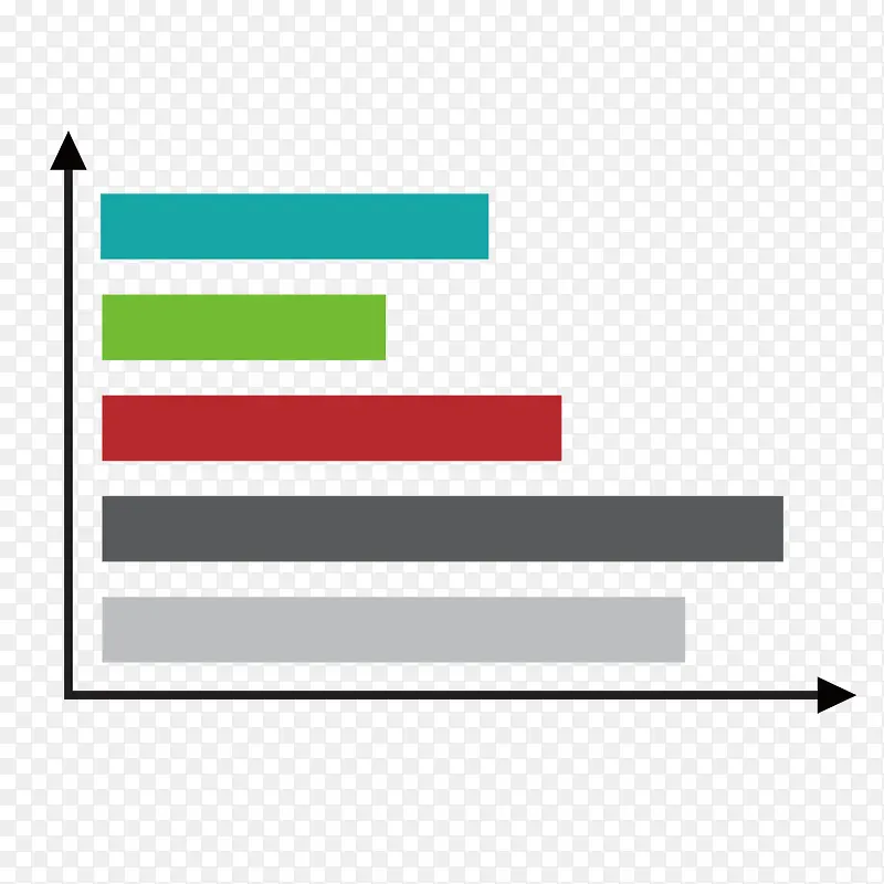 矢量横线坐标轴柱形指示图