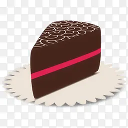 精美的巧克力蛋糕黑色图标