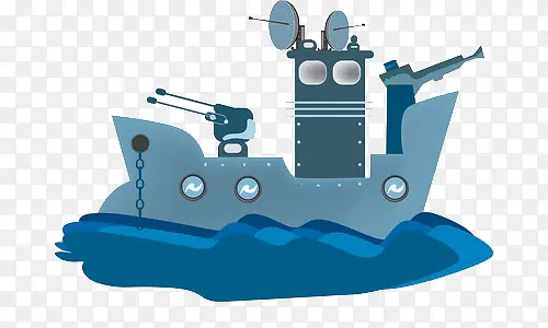 卡通版的潜水艇战舰