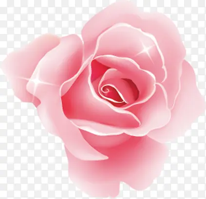 粉色卡通亮光设计玫瑰