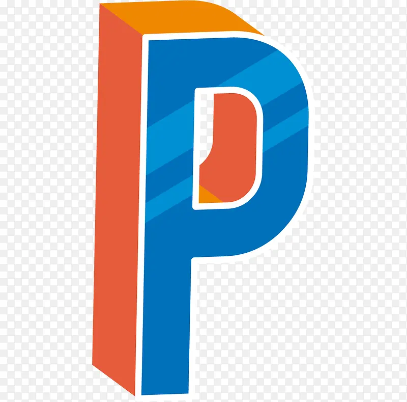 蓝色现代感立体英文字母PPNG图片素材下载_图片编号yxjbrebk-免抠素材网