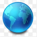水晶电脑桌面PNG网页图标透明素材下载蓝色地球