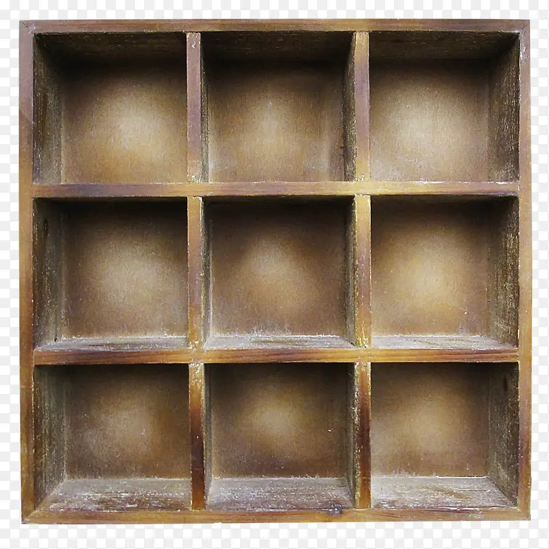木质方格柜子简图