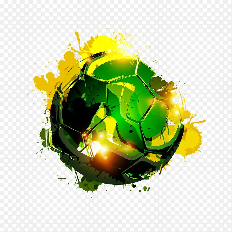 创意油彩足球设计背景图片