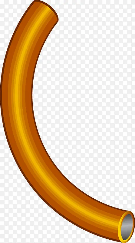 黄色圆弧管