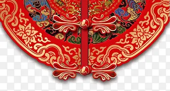 古代红色纽扣素材