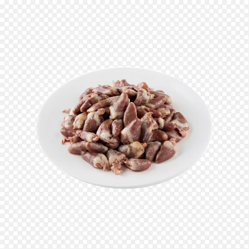 鸡心鸡肉摆盘实拍图