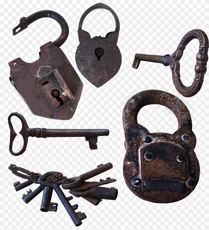 古老的钥匙和锁头