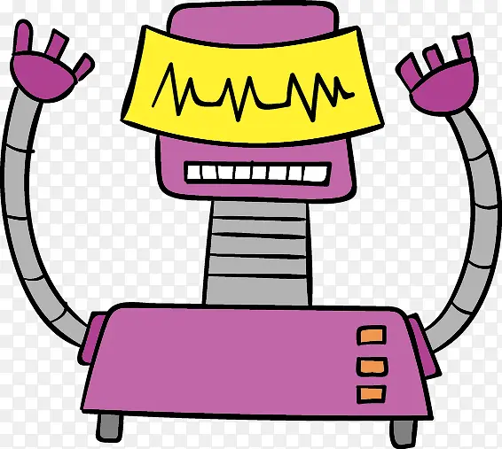 卡通可爱矢量发电机器人