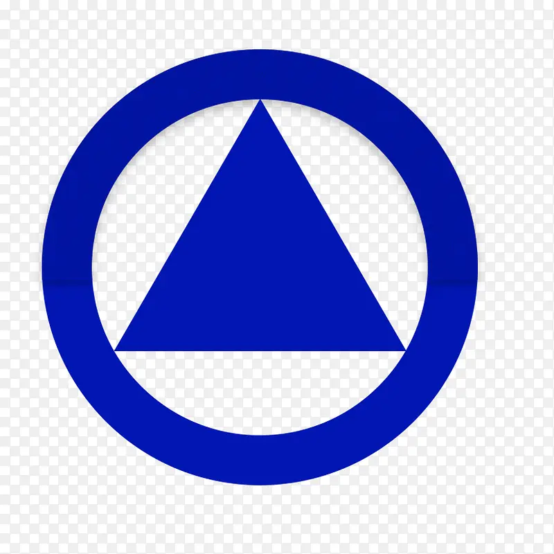 蓝白双色圆环三角装饰