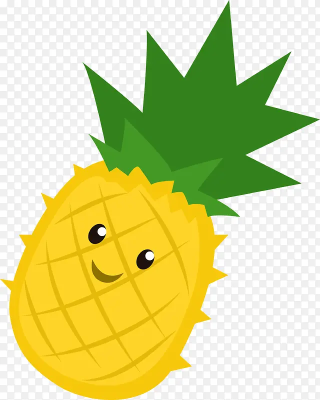 矢量卡通菠萝水果图