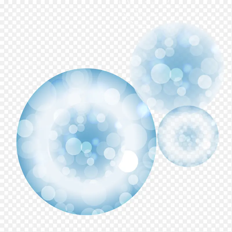 蓝色水晶球免抠素材