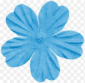 剪纸蓝花装饰素材