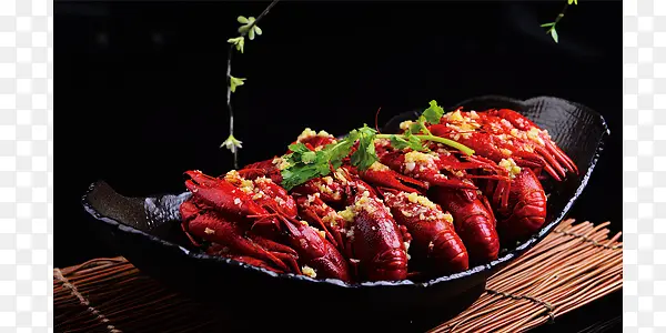 美食小龙虾中国风餐饮素材